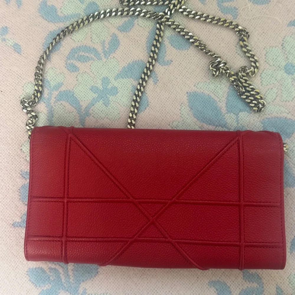 Authentic Christian Dior *Croisier* WOC Crossbody Bag Grained Calfskin Diorama - Picture 3 of 11